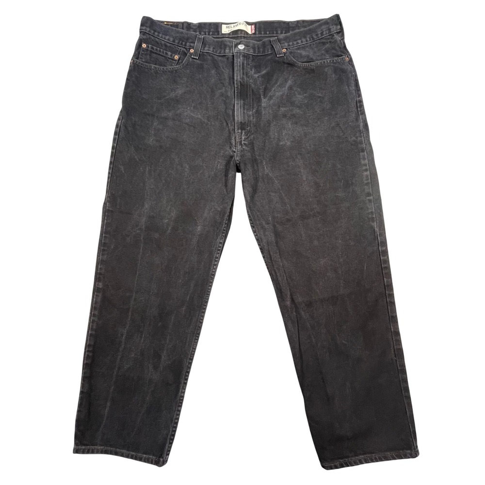 Levi's Black 550 Relaxed Fit Tapered Leg Jeans Mens 42x30